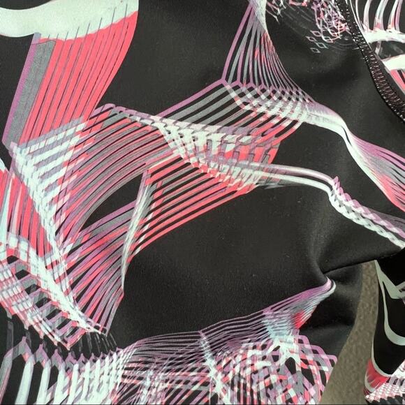 Nike Dri-Fit Power Right Fit Sea Coral Black Printed Running Crops Small - Picture 11 of 13